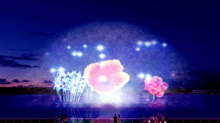 陜西噴泉公司:大型水幕電影安裝
